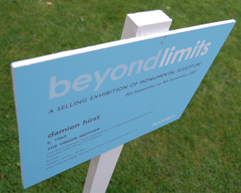 View of a Foamex sign in an ice cream outlet