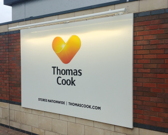 Image of an Illuminated Tray Sign in situ